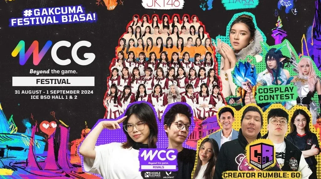 WCG Festival 2024 Siap Hadirkan Windah Basudara, DeanKT, JKT48, Tiara Andini, dan Banyak Lagi!