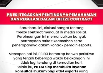 PB ESI Angkat Bicara Terkait Freeze Contract, Siap Beri Dukungan untuk Atlet Esports